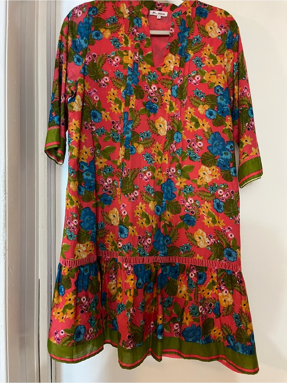 M.NIZA Bright Floral Tunic Dress - Pink Multi